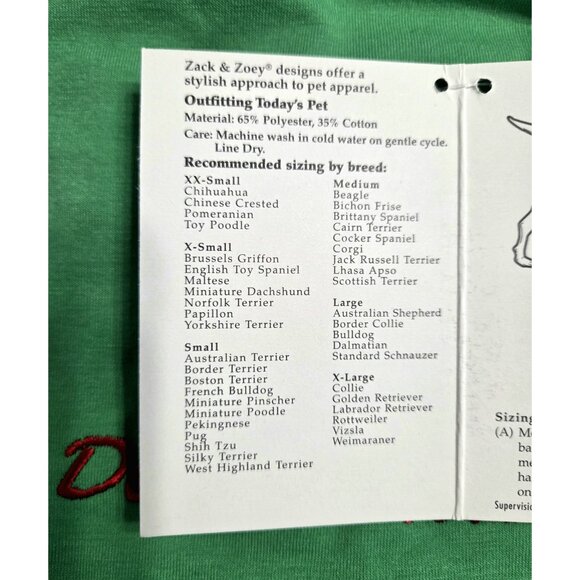 Zack & Zoey Dog Sweater Pullover XL Dear Santa Define Naughty NWT - Picture 7 of 8